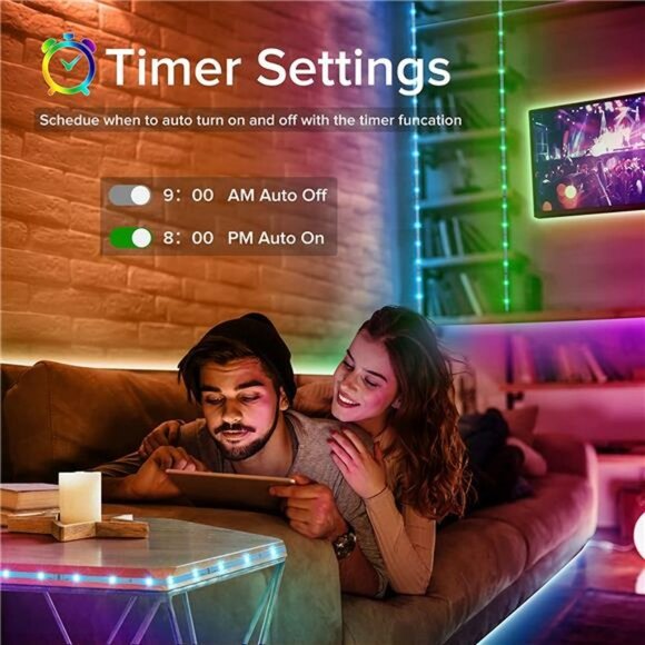 65.6ft Smart Music Sync Color Changing Led Light Strips - Picture 12 of 14